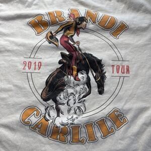 brandi carlile shirt 2019 Tour Men Sz L Concert Music Country Rodeo Graphic